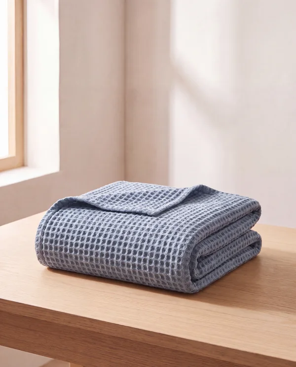 Organic Cotton Waffle Blanket, blanket